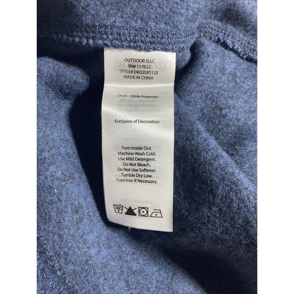 Eddie Bauer Sweater Mens XXXB Blue 1/4 Quarter Zip Outdoors Fleece 3XB - Picture 5 of 8